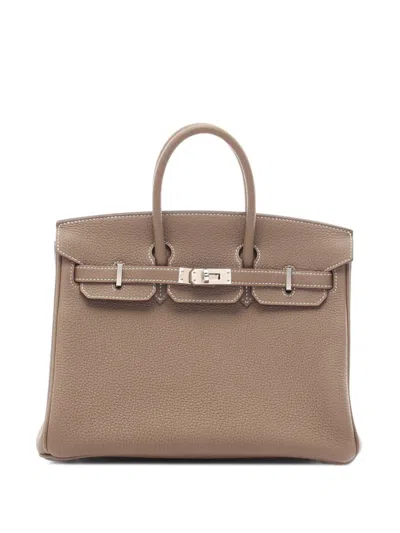 Pre-owned Hermes 2021 Birkin 25 Handbag In Neutrals