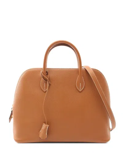 Pre-owned Hermes 2021 Bolide 1923 30 Handbag In Brown