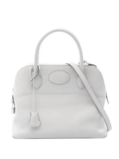 Pre-owned Hermes 2021 Bolide 31 Leather Tote Bag In Blue