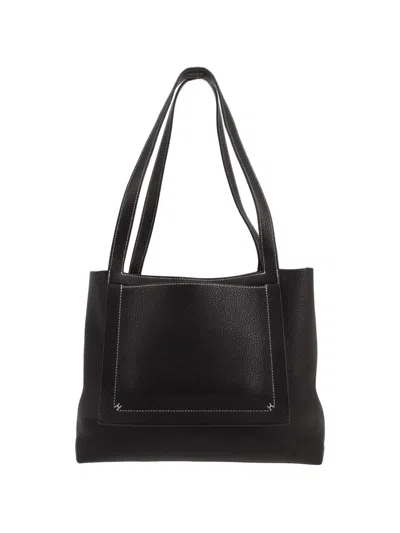 Pre-owned Hermes 2021 Cabasellier Leather Tote Bag In Black