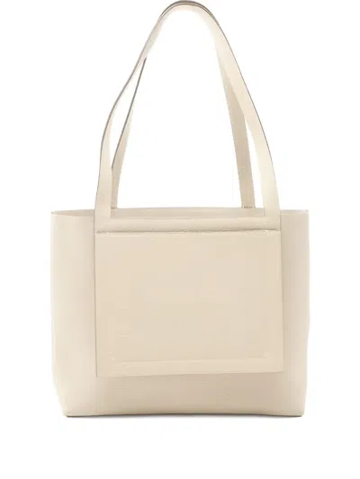 Pre-owned Hermes 2021 Cabasserie 31 Leather Shoulder Bag In Neutral