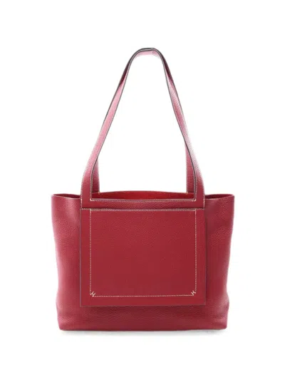 Pre-owned Hermes 2021 Cabasserie 31 Tote Bag In Red