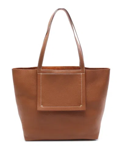 Pre-owned Hermes 2021 Cabasserie 46 Tote Bag In Brown