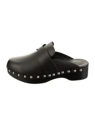 Pre-owned Hermes 2021 Calya Mules In Black