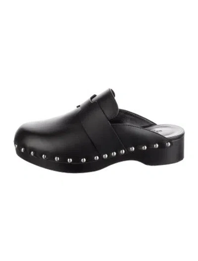 Pre-owned Hermes 2021 Calya Mules In Black