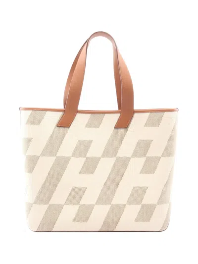 Pre-owned Hermes 2021 Canvas H Gm Tote Bag In Brown