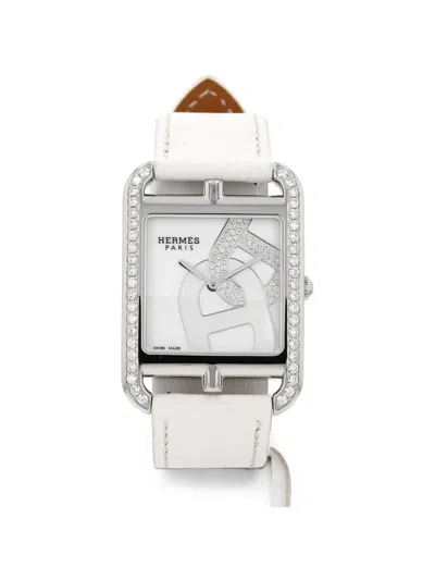 Pre-owned Hermes 2021 Cape Cod 29mm Watch In White