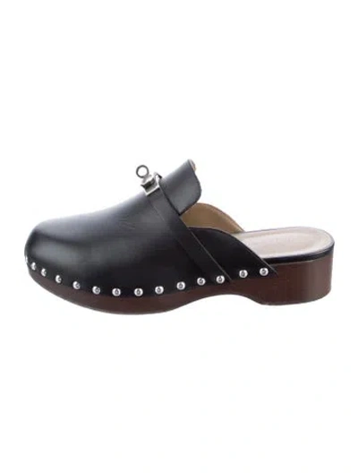 Pre-owned Hermes 2021 Carlotta Mules In Black