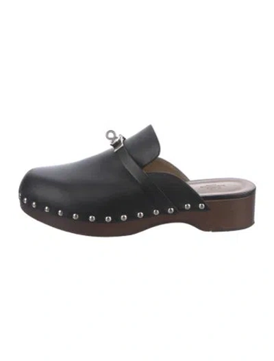 Pre-owned Hermes 2021 Carlotta Mules In Black