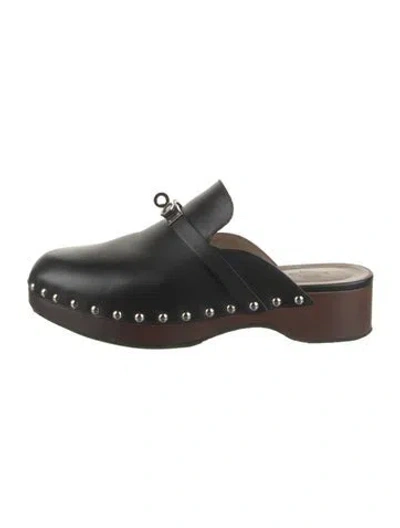 Pre-owned Hermes 2021 Carlotta Mules In Black