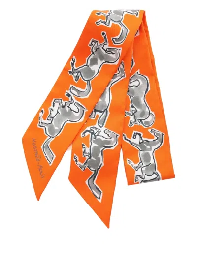 Pre-owned Hermes 2021 Chevaux En Liberte Silk Scarf