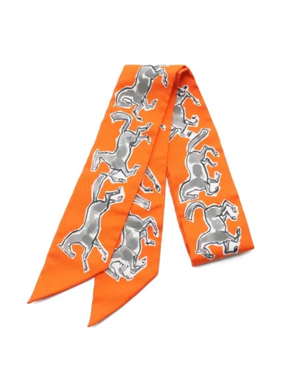 Pre-owned Hermes 2021 Chevaux En Liberte Silk Scarf