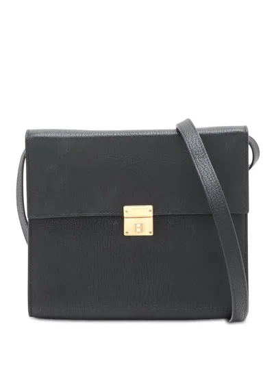 Pre-owned Hermes 2021 Chevre Mysore Clic 16 Crossbody Bag In Black