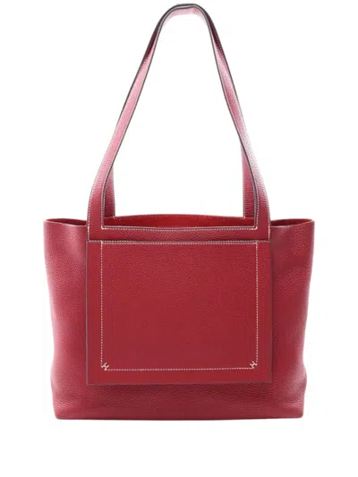 Pre-owned Hermes 2021 Clemence Cabasellier 31 Tote Bag In Red