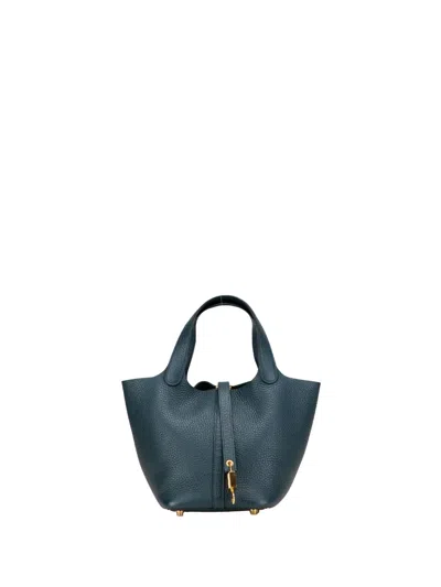 Pre-owned Hermes 2021 Clemence Picotin Lock 18 Handbag In Green