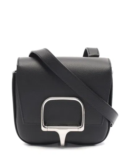 Pre-owned Hermes 2021 Della Cavalleria Shoulder Bag In Black
