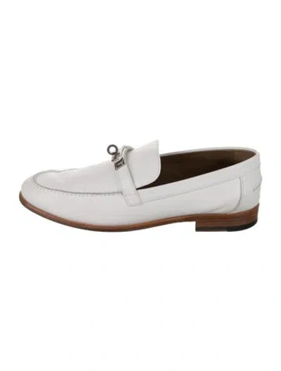 Pre-owned Hermes 2021 Destin Loafers In White
