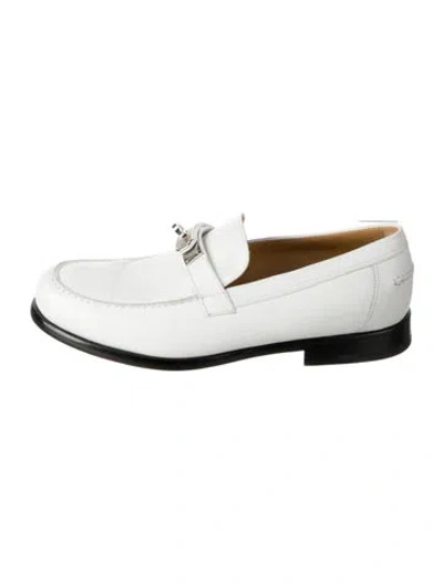 Pre-owned Hermes 2021 Destin Loafers In White