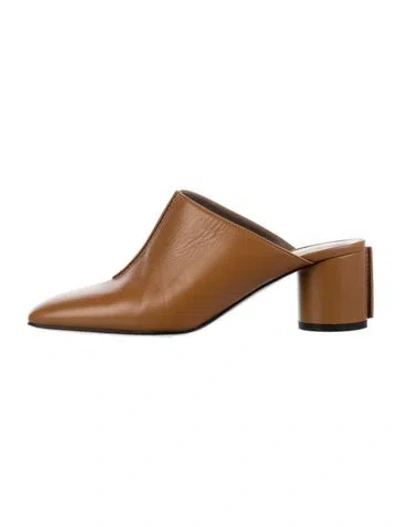 Pre-owned Hermes 2021 Detail Mules In Brown