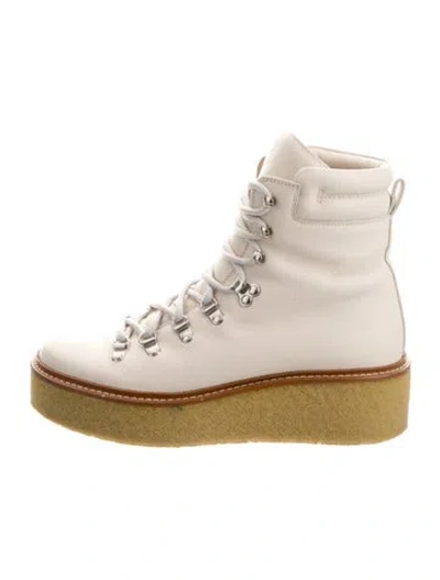 Pre-owned Hermes 2021 Discovery Combat Boots In Neutral