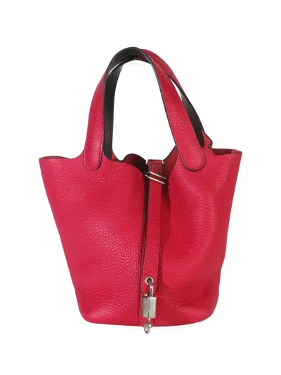 Pre-owned Hermes 2021 Eclat Picotin 18 Tote Bag In Pink