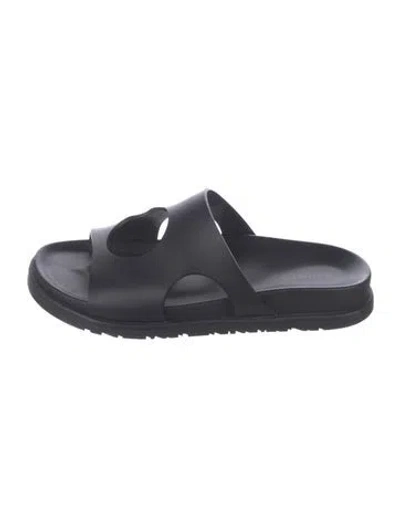 Pre-owned Hermes 2021 Edith Slides Slides In Black