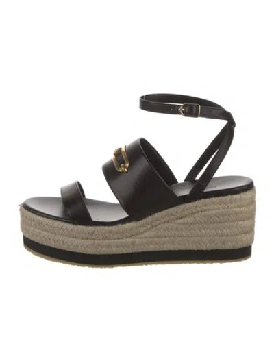 Pre-owned Hermes 2021 Elise Espadrilles In Black