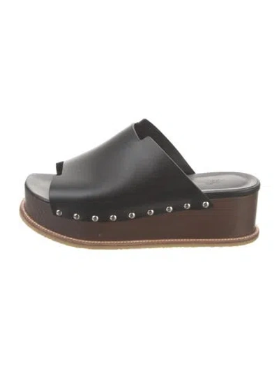 Pre-owned Hermes 2021 Ellipse Slides In Black