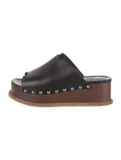 Pre-owned Hermes 2021 Ellipse Slides In Black