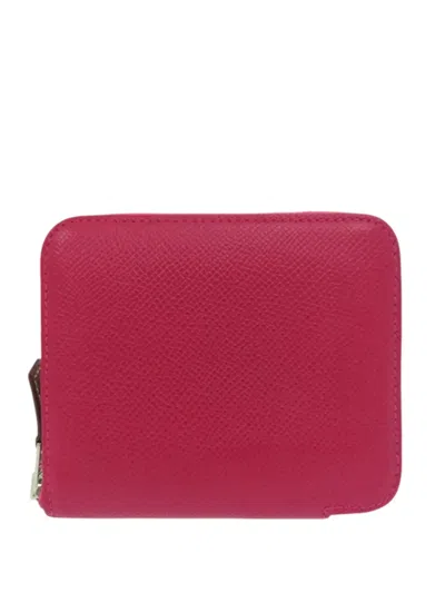 Pre-owned Hermes 2021 Epsom Silk In Compact Wallet Small Wallets In Pink