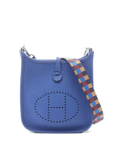 Pre-owned Hermes 2021 Evelyn Amazon Leather Shoulder Bag In Blue