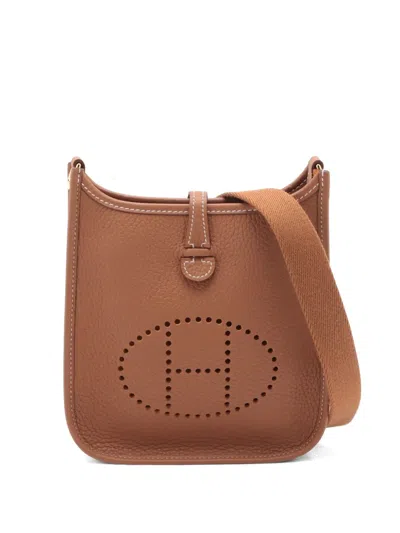 Pre-owned Hermes 2021 Evelyn Tpm Cross Body Bag In Brown