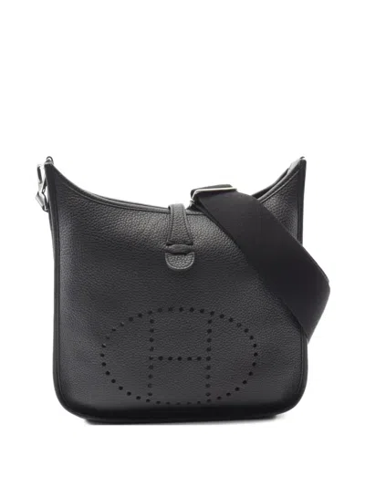 Pre-owned Hermes 2021 Evelyne Pm Shoulder Bag In Black