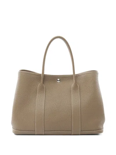 Pre-owned Hermes 2021 Garden Party Pm Tote Bag In Neutral