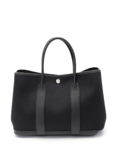 Pre-owned Hermes 2021 Garden Party Tpm Tote Bag In Black