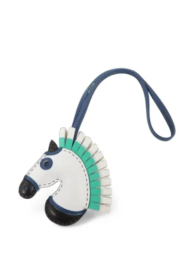 Pre-owned Hermes 2021 Geegee Camail Charm In White