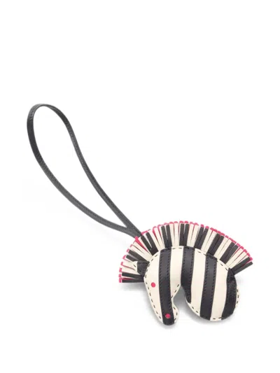Pre-owned Hermes 2021 Geezee Savannah Bag Charm In Black