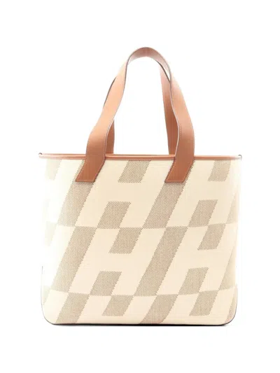 Pre-owned Hermes 2021 H Ambie Gm Tote Bag In Neutral