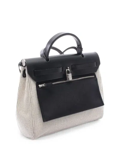 Pre-owned Hermes 2021 Herbag Zip Pm Handbag In Black
