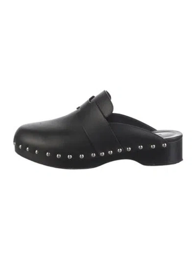 Pre-owned Hermes 2021 Leather Mules In Black