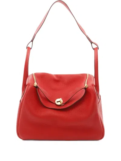 Pre-owned Hermes 2021 Lindy 30 Shoulder Bag In Red