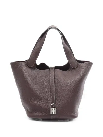 Hermes 2021 Mm Picotin Lock Tote Bag In Brown