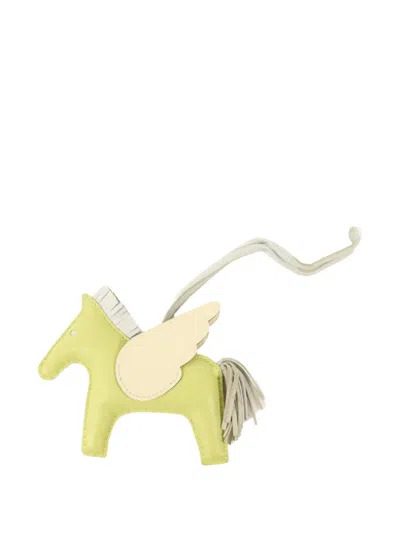 Pre-owned Hermes 2021 Mm Rodeo Pegase Charm In Green