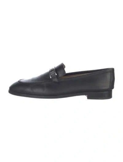 Pre-owned Hermes 2021 Monterey Loafers In Black
