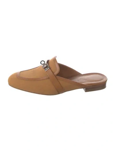Pre-owned Hermes 2021 oz Mules In Brown