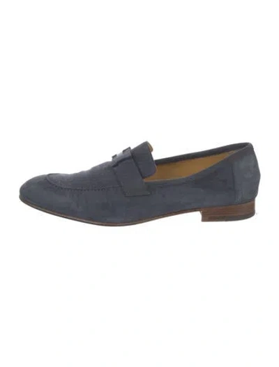 Pre-owned Hermes 2021 Paris Loafers In Blue