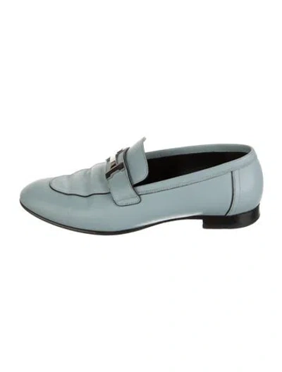 Pre-owned Hermes 2021 Paris Loafers In Blue