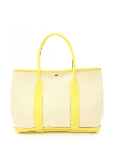 Pre-owned Hermes 2021 Party Pm Handbag In White