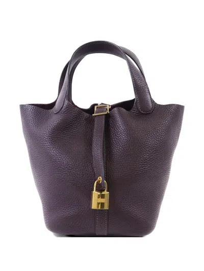 Pre-owned Hermes 2021 Picotin Pm Tote Bag In Brown
