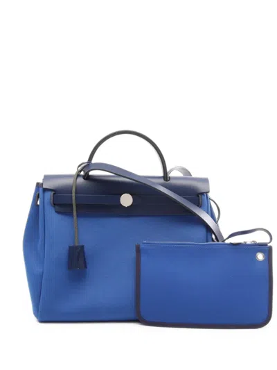 Pre-owned Hermes 2021 Pm Herbag Blue Tote Bag